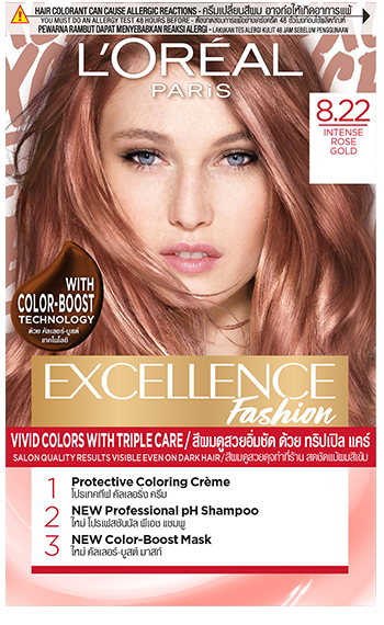 Excellence Fashion Hair Color 8.22 Intense Rose Gold